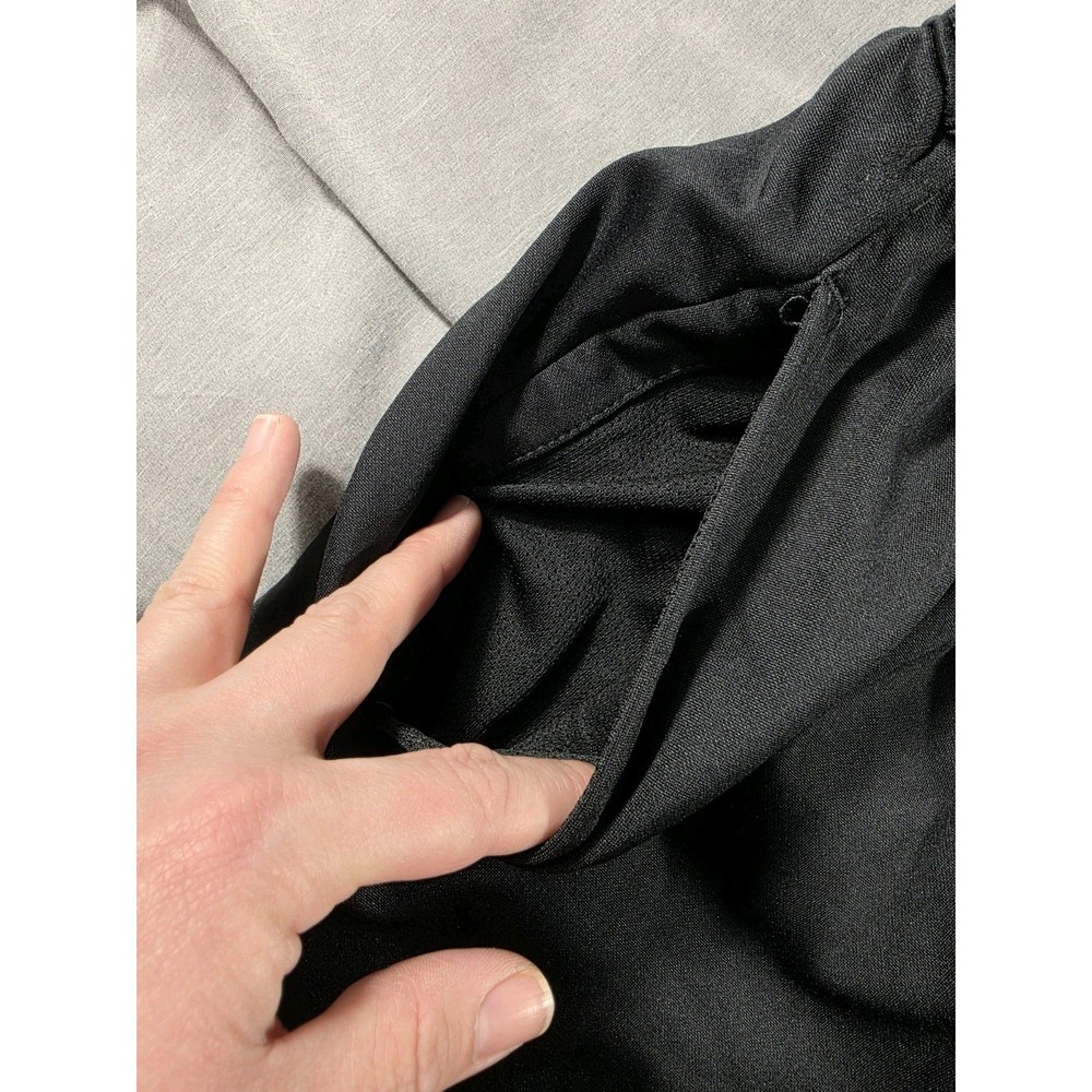 Nike Therma HBR Fleece Pants Men's Medium Black Swoosh Logo Pockets‎ Drawstring - Picture 5 of 9